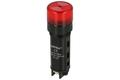 Indicator; with buzzer; blinking; AD16-16SM/R/12VDC; 16mm; LED 12V backlight; red; screw; black; IP40; 45,5mm; Onpow; RoHS
