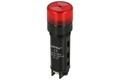 Kontrolka; z buzzerem; migająca; AD16-16SM/R/12VDC; 16mm; podświetlenie LED 12V; czerwony; śrubowe; czarny; IP40; 45,5mm; Onpow; RoHS