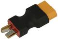 Adapter socket / plug; DC power; XT60 socket; DEAN-T plug; A-XT60/DEAN-T.P; 2 ways; straight; black; red; yellow; 60A; 500V; polyamide (PA)