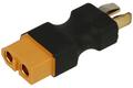 Adapter socket / plug; DC power; XT60 socket; DEAN-T plug; A-XT60/DEAN-T.P; 2 ways; straight; black; red; yellow; 60A; 500V; polyamide (PA)