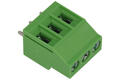 Terminal block; EHK5V-03P; 3 ways; R=5,00mm; 18mm; 20A; 300V; through hole; straight; lift type; cross screw; screw; horizontal; 0,2÷2,5mm2; green; Dinkle; RoHS