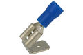 Connector; 6,3x0,8mm; flat male/female; insulated; KPIFM63B; blue; angled 45°; straight; for cable; 1,5÷2,5mm2; crimped; 1 way; SGE