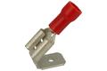 Connector; 6,3x0,8mm; flat male/female; insulated; KPIFM63R; red; angled 45°; straight; for cable; 0,5÷1,5mm2; crimped; 1 way; SGE