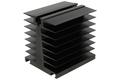 Heatsink; for 1 phase SSR; with holes; SSRTH-82W; blackened; 1,1K/W; 82mm; 70mm; 80mm