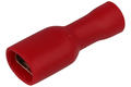 Konektor; 4,8x0,5mm; płaski nasuwka; izolowany pełny; KPIPF48R; czerwony; proste; na przewód; 0,5÷1,5mm2; zaciskany; 1 tor; Talvico