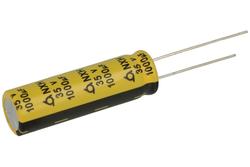 Kondensator; niskoimpedancyjny; elektrolityczny; 1000uF; 35V; NXH35VB1000M; fi 10x33mm; 5mm; przewlekany (THT); luzem; Samyoung; RoHS
