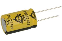 Kondensator; niskoimpedancyjny; elektrolityczny; 2200uF; 35V; NXH35VB2200 M16x25; fi 16x25mm; 7,5mm; przewlekany (THT); luzem; Samyoung; RoHS