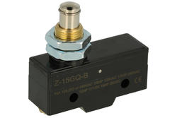 Microswitch; Z-15GQ-B; pin plunger; 21,8mm; 1NO+1NC common pin; snap action; screw; 15A; 250V; Howo