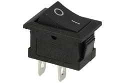 Switch; rocker; MRS101-2; ON-OFF; 1 way; black; no backlight; bistable; 4,8x0,8mm connectors; 13x19,2mm; 2 positions; 3A; 250V AC