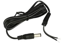 Plug with cable; 2,1mm; DC power; 5,5mm; 9,0mm; ACP-115/2.1A; straight; with 1,15m cable; plastic