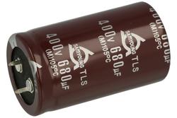 Capacitor; SNAP-IN; electrolytic; 680uF; 400V; TLS; TLS400VN680M 30x50; 20%; fi 30x50mm; 10mm; through-hole (THT); bulk; -25...+105°C; 3000h; Samyoung; RoHS