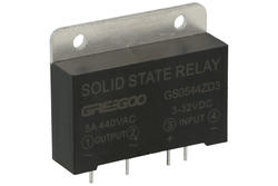 Relay; SSR; single phase; GS0544ZD3; 16mA; 3÷32V; DC; 5A; 44÷440V; AC; SCR output; PCB trough hole; SPST NO; Greegoo; RoHS