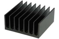 Heatsink; DY-FL; without holes; blackened; 50mm; ribbed; 51mm; 22,8mm