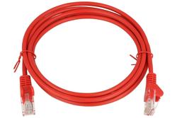 Kabel; patchcord; U/UTP; CAT 5e; 2m; czerwony; RJ4520Ro; linka; CCA; okrągły; PVC; 2x wtyk RJ45; Goobay; RoHS