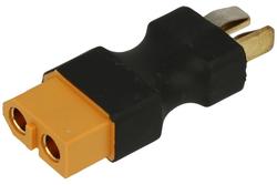 Adapter gniazdo / wtyk; zasilające DC; gniazdo XT60; wtyk DEAN-T; A-XT60S/DEAN-T.P; 2 tory; proste; czarny; czerwony; żółty; 60A; 500V; poliamid (PA)