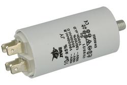Kondensator; silnikowy (rozruchowy); 10uF; 450V AC; fi 35x65mm; konektory 6,3mm; śruba bez nakrętki; JYC; RoHS
