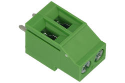 Terminal block; EHK2V-02P; 2 ways; R=5,08mm; 18mm; 20A; 300V; through hole; straight; lift type; cross screw; screw; horizontal; 0,2÷2,5mm2; green; Dinkle; RoHS