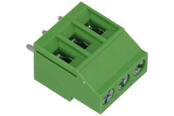 Terminal block; EHK2V-03P; 3 ways; R=5,08mm; 18mm; 20A; 300V; through hole; straight; lift type; cross screw; screw; horizontal; 0,2÷2,5mm2; green; Dinkle; RoHS