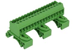 Connector; DIN rail mounted; pluggable r=5,08mm; 2EHDRD-16P; green; screw; 0,5÷2,5mm2; 12A; 300V; 16 ways; Dinkle; RoHS