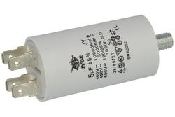 Kondensator; silnikowy (rozruchowy); 5uF; 450V AC; fi 30x58mm; konektory 6,3mm; śruba bez nakrętki; JYC; RoHS