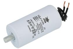 Kondensator; silnikowy (rozruchowy); 10uF; 450V AC; C61-450VAC-10uF 5%; fi 35x68mm; z przewodami; śruba bez nakrętki; JYC; RoHS