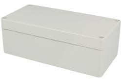 Obudowa; uniwersalna; G258-IP67; poliwęglan; 160mm; 80mm; 55mm; IP67; jasnoszary; z tulejkami mosiężnymi; z uszczelką wylewaną; Gainta; RoHS