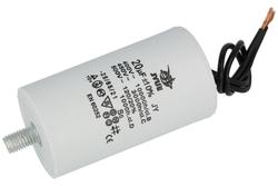 Kondensator; silnikowy (rozruchowy); 20uF; 450V; KSP20/450; fi 40x86mm; z przewodami; śruba bez nakrętki; JYC; RoHS