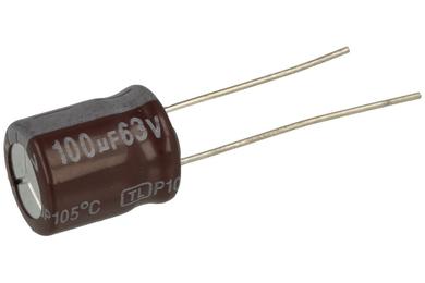 Capacitor; electrolytic; Low Impedance; 100uF; 63V; JTL107M063S1GBH1CL; diam.10x12,5mm; 5mm; through-hole (THT); bulk; Jamicon; RoHS