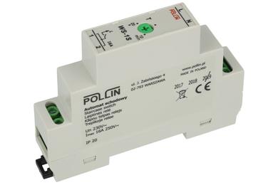 Relay; time; WS-1S; 230V; AC; single function; SPDT; 16A; 230V AC; DIN rail type; Pollin; RoHS