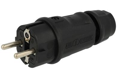 Plug; AC power; CEE 7/6; 1519-100; straight; for cable; with  cable gland; 16A; 250V; screw; ABL; RoHS; IP44