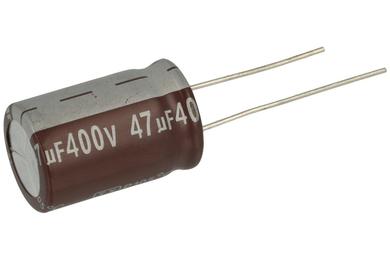 Kondensator; elektrolityczny; niskoimpedancyjny; 47uF; 400V; JTX476M400S1GZM25L; fi 16x25mm; przewlekany (THT); luzem; Jamicon; RoHS