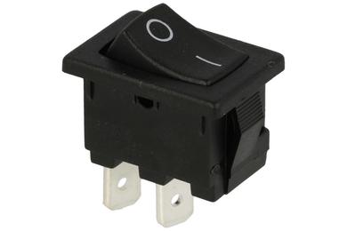 Switch; rocker; H8600VBBB01; ON-OFF; 1 way; black; no backlight; bistable; 4,8x0,8mm connectors; 12,9x19mm; 2 positions; 10A; 250V AC; Bulgin
