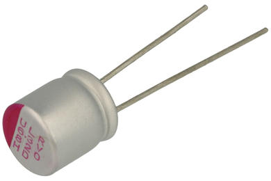 Kondensator; niskoimpedancyjny; polimerowy; 820uF; 6,3V; ULR827M0JF1A; 20%; fi 8x11,5mm; 3,5mm; przewlekany (THT); luzem; -55...+105°C; 2000h; X-Con; RoHS