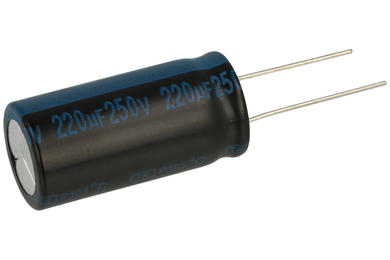 Kondensator; elektrolityczny; 220uF; 250V; TK; JTK227M250S1GMN35L; fi 18x35,5mm; 7,5mm; przewlekany (THT); luzem; Jamicon; RoHS