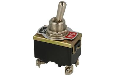 Switch; toggle; KN3(C)-202A; 2*2; ON-ON; 2 ways; 2 positions; bistable; na panel; screw; 15A; 250V AC; black; 30mm; RoHS Switch; toggle; KN3(C)-202A; 2*2; ON-ON; 2 ways; 2 positions; bistable; na panel; screw; 15A; 250V AC; black; 30mm; RoHS