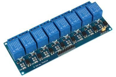 Extension module; relay; MP-8K-5V; 5V; 10A; 250V; 110V; 8 channels; relay JQC-3FF-S-Z; pin strips
