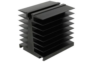 Radiator; do SSR 1-fazowych; z otworami; SSRTH-82W; czerniony; 1,1K/W; 82mm; 70mm; 80mm