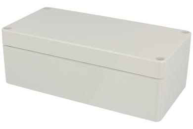 Obudowa; uniwersalna; G258-IP67; poliwęglan; 160mm; 80mm; 55mm; IP67; jasnoszary; z tulejkami mosiężnymi; z uszczelką wylewaną; Gainta; RoHS