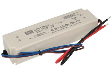 Power Supply; for LEDs; LPV-100-24; 24V DC; 4,2A; 102W; constant voltage design; IP67; Mean Well