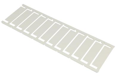 Marking labels; for DIN rail terminal blocks; TM28W 1kpl=84szt; white; Dinkle; RoHS