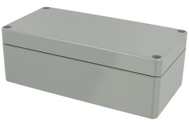 Enclosure; multipurpose; G368-IP67; ABS; 160mm; 80mm; 55mm; IP67; dark gray; wiith cast gasket; with brass bushing; Gainta; RoHS