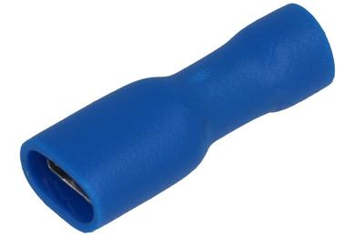 Connector; 4,8x0,5mm; flat female; whole insulated; KPIPF48B; blue; straight; for cable; 1,5÷2,5mm2; crimped; 1 way; Talvico
