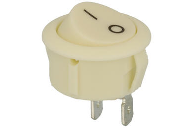 Przełącznik; klawiszowy (kołyskowy); MR2110R5WW6NBC; ON-OFF; 1 tor; biały; bez podświetlenia; bistabilny; konektory 4,8x0,8mm; 20mm; 2 pozycje; 12A; 250V AC; Canal