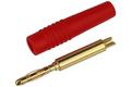 Banana plug; 2mm; 25.205.1; red; 36mm; solder; 10A; 60V; gold plated brass; PVC; Amass; RoHS