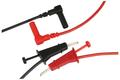 Test leads; PCM W3; for multimeter; hook; safe; angled; 1m; silicon; black & red; 300V; Parrot Invent