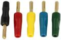 Banana plug; 4mm; A-BP-4/R/BL; blue; 46mm; screwed; 5A; gold plated bronze