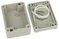 Enclosure; multipurpose; Z96JH-TM; ABS; 70mm; 50mm; 37mm; IP65; light gray; with brass bushing; hermetic; Kradex; RoHS