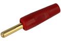 Banana plug; 4mm; A-BP-4/R/G; red; 46mm; screwed; 5A; gold plated bronze