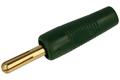 Banana plug; 4mm; A-BP-4/R/G; green; 46m; screwed; 5A; nickel plated bronze