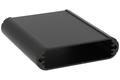 Enclosure; multipurpose; HM1455B802BK; aluminum; 80mm; 71,7mm; 19mm; IP54; black; polycarbonate ends; Hammond; RoHS